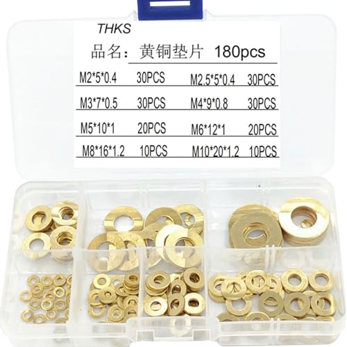 Feste Messing Flachwaschmaschinen Orings Dichtungen Metall Platten Abstandshalter Versiegelung Waschmaschinen M2M2 5 M3m4m5m6m8m10 Flachmetall Set von Wdbild