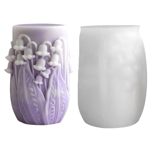 Florale Zylindrische Silikonformen Plastern Epoxidharzformblüten Kerzenschmuck Gussformen Duft Kerzeblüten Silikonform Blumenzylindrische Pflaster von Wdbild