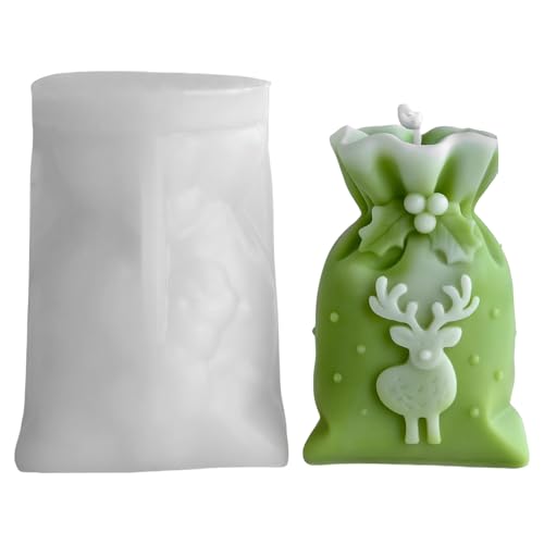 Geschenktüte Silikonform Weihnachtsmotiven Kerzenform Für Seife Schokolade Machen Home Dekoration Weihnachtsgeschenkbeutel Form Form von Wdbild