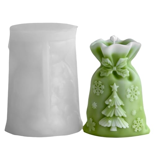 Geschenktüte Silikonform Weihnachtsmotiven Kerzenform Für Seife Schokolade Machen Home Dekoration Weihnachtsgeschenkbeutel Form Form von Wdbild