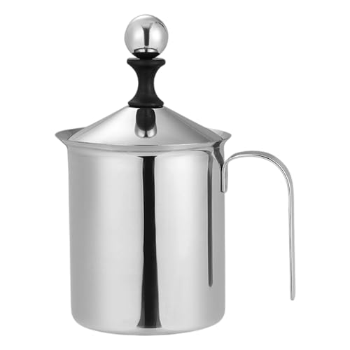 Handheld Doppelschicht Nicht Raus Stahlmilch Milch Schaltbetrieb Energieeffizient Für Lattes Cappuccinos Rostproofes Milch Frother Küche Brewing Werkzeug von Wdbild