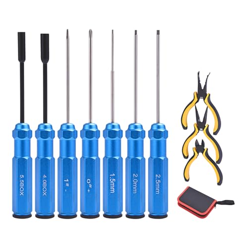Hexagonal Griffschraubendreherzange Set 10pcs Mit Fall Für Modellgebäude Und Flugzeugwartungswerkzeuge Werkzeug Werkzeugsatz von Wdbild
