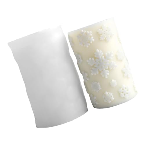 Kerzenformen Schneeflockenzylinder Guss Epoxidharz Formen Orament Weihnachten Silikonformen Pflaster Form Duft Kerze Weihnachten Silikonform Schneeflockenzylinderpflaster Pflaster von Wdbild