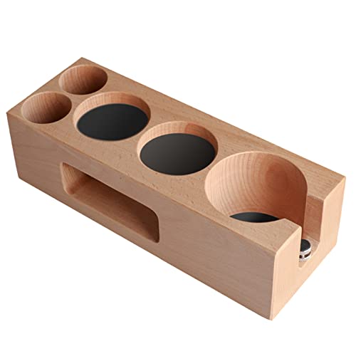 Massives Holz Eck Espresso Verteiler Kaffeemanips Portafilter Ständer Der Stetig Gepresst Wurde Um Den Schüttelmittel Zu Reduzieren von Wdbild