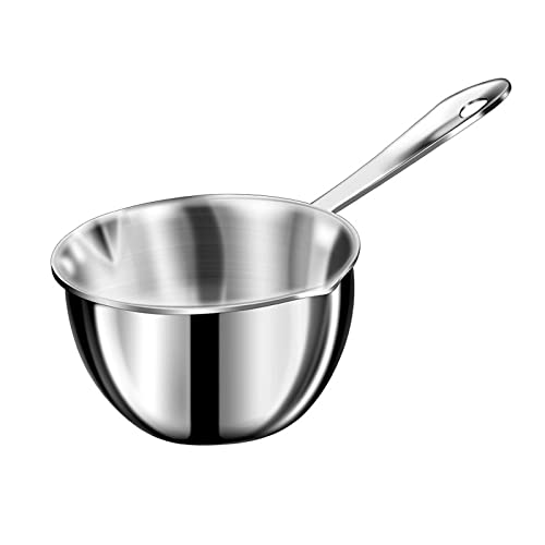 Mehrzwecksauce Pfanne Suppe Topf Edelstahl Stahl Topf Mit Langem Zwei Seitenspouts Sauce Kochtopf von Wdbild