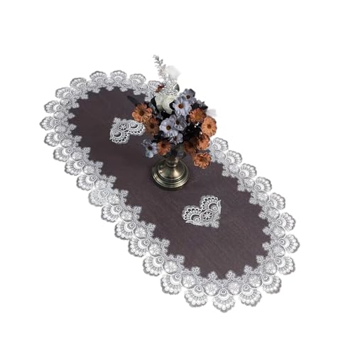 Mehrzwecktischabdeckung Polyester Stoff Stickerei Spitzenverkleidung Tischdecke Protektor Für Esstisch Wohnzimmer Dekore Couchtisch Cover Cover von Wdbild