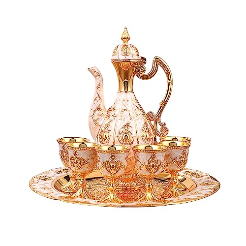 Metall Pot Wine Set European Set Trinkbecher Zinklegierung Weinglas Set Geschenk Für Weinliebhaber von Wdbild