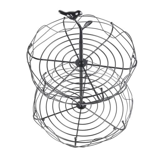 Metalldraht 2/3 Schicht Aufbewahrungskorb Obst Schüssel Eisen Arbeitsplatten Obstkorb Display Tablett Korb Leicht Zu Bedienen von Wdbild