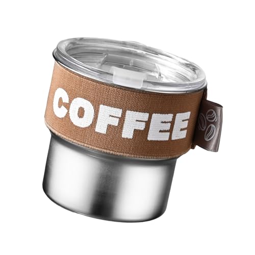 Multifunktionale 400 Isolierte Kaffeetassen Doppelwand Edelstahlstahl Mit Verschüttetem Schieber von Wdbild