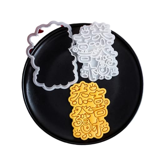 Neujahrssegen Kekse Cutter Cookie Stempel Fondantgebäck Formplastik Kekse Cutter Küche Backvorrichtungen Neujahrssegen Kekse Cutter Cookie Stempel Fondantgebäck Formplastik Kekse Cutter Küche Backvorrichtungen von Wdbild