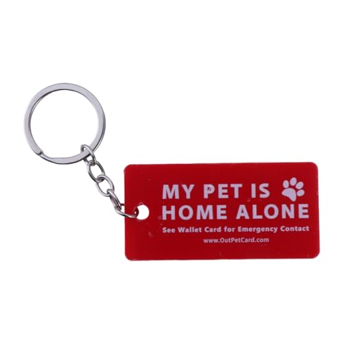 PET IS HOMES ALONES ALERTS Key Key Chain Notfälle Kontakte Brieftaschenkarte Gefaltet PET Notfälle Brieftasche Brieftasche von Wdbild