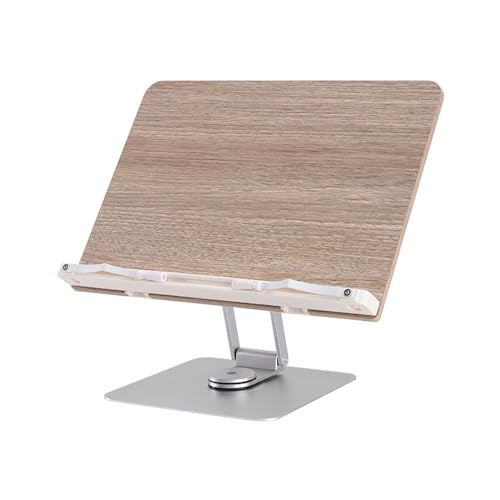 Wdbild Reading Rack Metall Laptop Stand Holder Multifunktionslegierungs Und Holzstudentische Bücherregal Tabletten Rezept Notebook Halterung von Wdbild