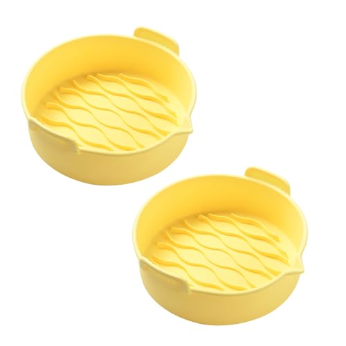 Set Von 2 Silikonlinern Silikontöpfe Liner Luft Frittierschale Silikonluft Frittierkorb Luft Frittierzubehör Zum Kochen von Wdbild