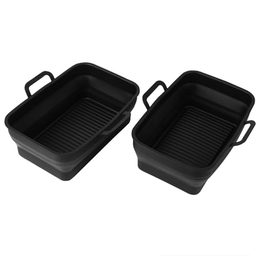Set Von 2silicon Pots Linern Luft Freneuung Tablett Silikonluft Frittierkorb Silikonluft Frittierzubehör Silikonmaterial von Wdbild