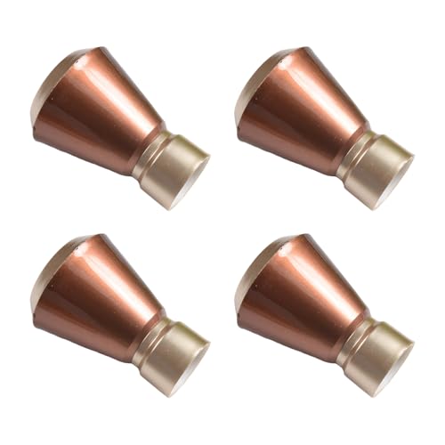 Set Von 4 Zeitgenössischen Design Vorhang Finials Kappen Rodendkappen An Die Haltbarkeit Und Stile Für Jede Raumeinstellung Stilvoller Vorhanghardware Anbieten von Wdbild