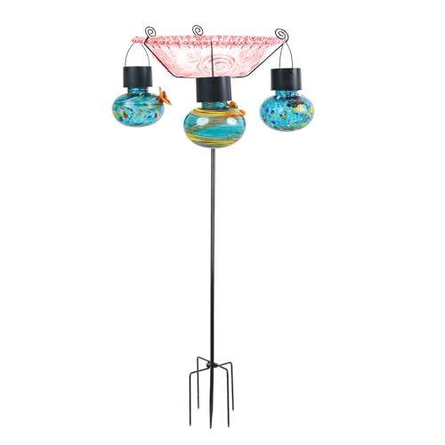 Solars Angetriebene Kolibris Feeder Mit Gemahlenem Pfahl Einfache Installation Durabilität Plastik Für Outdoor Garden Solar Bird Feeder Für Den Hausgarten von Wdbild