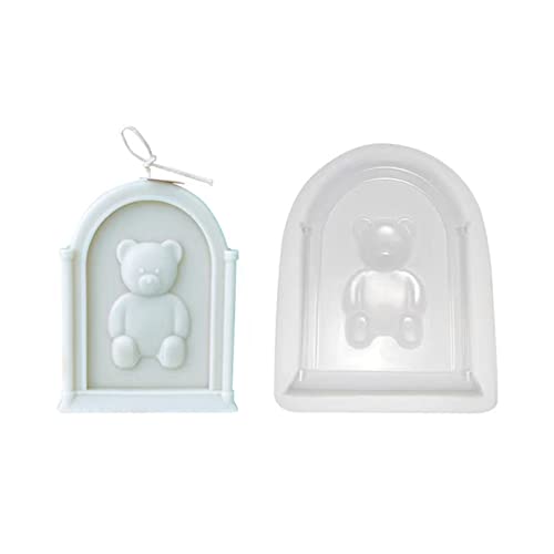 Süße 3D Bärenform Cupcake Silikonform Keks Fondantformen Zum Backen Von Kuchendekoration Zuckerhandwerksseife Seifenformen von Wdbild