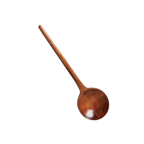 Wdbild Traditionelle Japanische Suppe Köpfen Rundem Mund Designs Ergonomisch Langes Holz Utensil Für Innenkochkochen Hitzebeständiges Holzkochlöffel von Wdbild