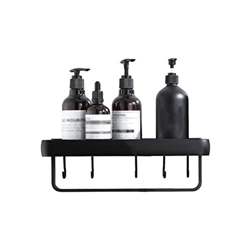 Wandmontierte Shampoohalter Multifunktionaler Aufbewahrungsschale Badezimmer Regale Mit Metallhaken Handtuchregal Küchenzubehör Bad Organizer Dusche Kaddy Keine Bohrstillschale Wandmontage Mit Haken von Wdbild