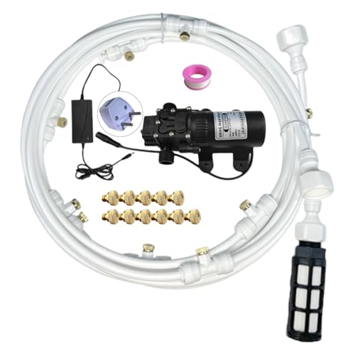 Wassernebel Atomizer Elektrische Sprinklerkühlschema Garten Wasser Nebel Anlagen Düsen Tropfbewässerung Set Outdoor Sprinklerkühlsystem Mit Messingdüsen von Wdbild