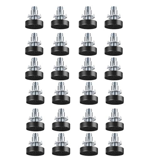 Wdbild 24 Pieces Verstellbare Möbel Leveler M6Threaded Schraube In Beinhöhen Justern Zubehör Für Stühle Sofas Regale Einfache Installionsgewinde Schrauben von Wdbild