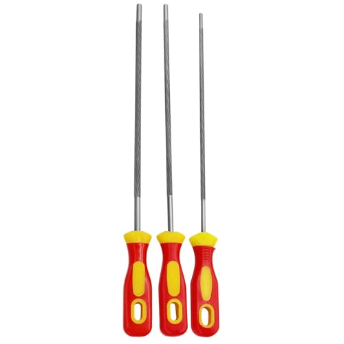 Wdbild 3pcs Kohlenstoffstahlkettensägenschärfen Datei Bequemer Griffgriff Kettendateien Spitzer Für Effizientes Holzbearbeitungspräziationsanmeldungsinstrument von Wdbild