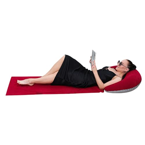 Wdbild Aufblasbare Lounger Mit Kopfruhe Ergonomischer Strandstuhl Tragbare Rückenkissen Kissen Luftbett Reise Matratze Tragbare Rückenkissen Kissen von Wdbild