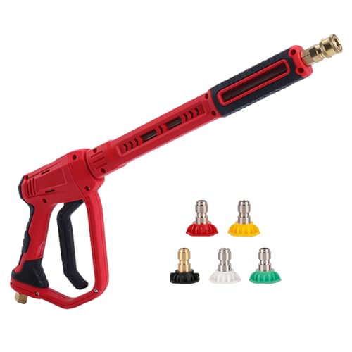 Wdbild Druckreinigerpistole Power Waschmaschine Sprühpistolen Druckgriff Adapter 5 Düsen Tipps Verlängerung Stabschlauch Home Gartenzubehör von Wdbild