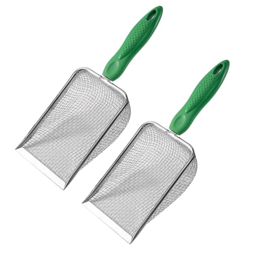 Wdbild Edelstahl Gartenboden Sieb Mit Metallkatzen Schaufel Meshing Scoop Müll Filter Haustierreinigung Home Gartenausrüstung von Wdbild