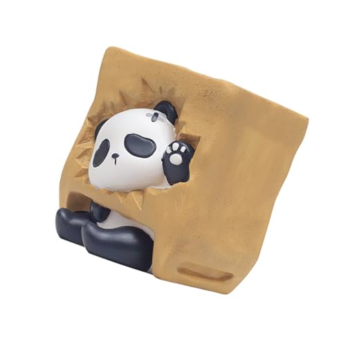 Wdbild Eleganter Panda Sukkulenter Pflanzer Handgefertigte Harz Blumentöpfe Dekorative Stifthalter Für Innen Und Außendekorationsharz Pflanzenplöpfe von Wdbild