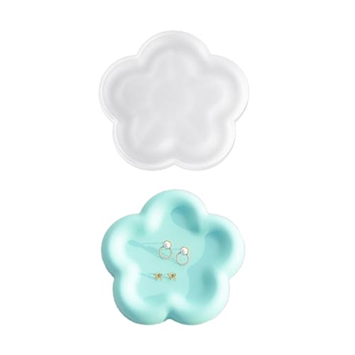 Wdbild Epoxidharz Silikonform, Geometrische Tablett Harz Form Blume Herz geformt Formen Schmuck Platte Gericht Epoxy Casting Form Silikon Form Dekor von Wdbild