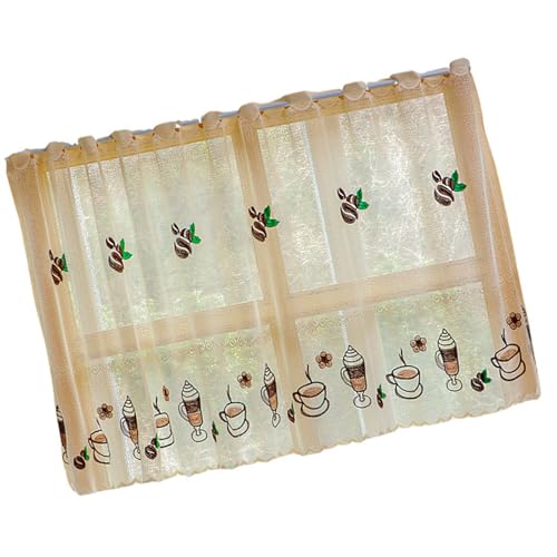 Wdbild Farmhouse Curtain Polyester Stoff Fenster Behandlungen Privatsphäre Sonne Blocking Kurz Für Küchencafé Einfache Installation Sonne Blocking von Wdbild