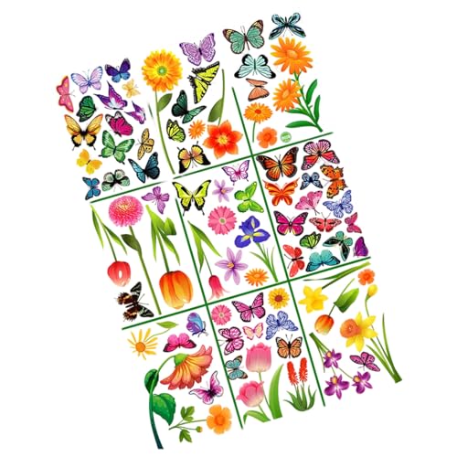 Wdbild Fensterhaltertäure Schmetterling Blumenmuster Freundliches PVC Nicht Mit Rückständen Einfache Anwendungsfenster Klammer Blumen Klammer von Wdbild