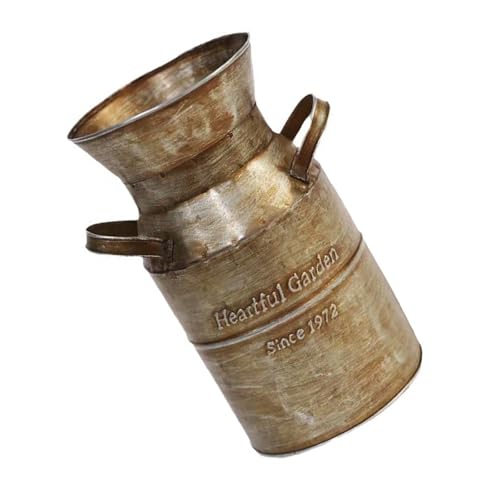 Wdbild Französisch Bauernhaus Metallmilchmilch Eimer Tisch Dekore Für Innengarten Freien Garten Herzstück Display Pflanzer Zinnschaufel Eisen Dekorativ Für Pflanze von Wdbild
