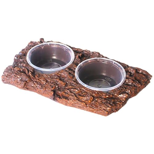 Wdbild Fütterungsschale Mit Schüssel Reptilien Harz Fütterung Schüssel Wasserschale Für Bärtige Drachen Terrarium Accessoires Hideaway Und Tablett von Wdbild