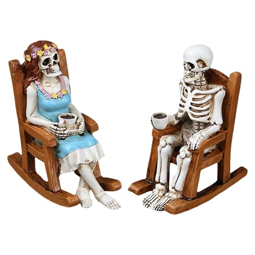 Wdbild Halloween Paar Skelettschmuckharz Dekoration Für Innen/Außendekoration Lounge Stuhl Kaffeeskelette Paar Shakel Stuhl Skelett Garten Statuen Statuen Wdbild Halloween Paar Skelettschmuckharz Dekoration Für Innen/Außendekoration Lounge Stuhl Kaffeeskelette Paar Shakel Stuhl Skelett Garten Statuen Statuen von Wdbild