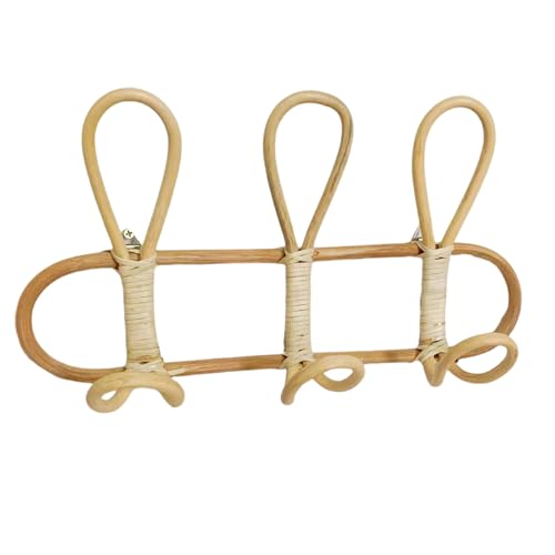 Wdbild Handgefertigter Wäschehalter Ständer Einfach Installieren Sie Kleiderbügel Rattan Wandmontage Hakenregal Für Hängende Handtücher Und Schals Hängende Rack von Wdbild