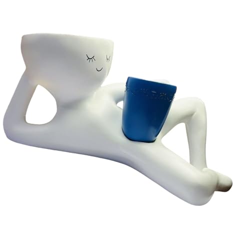 Wdbild Kreativer Fauler Figur Sappy Pflanzer Harz Desktop Topf Für Home Office Dekorationsanlage Office Deskucculent Pflanzer von Wdbild