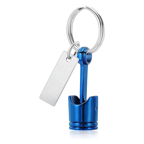 Wdbild Metallkolbenschlüsselketten Haustier Memorial Schmuck Kreativer Aschehalter Mechanische Design Cremation Motor Thema Haustier Remembrance Geschenk von Wdbild