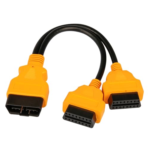 Wdbild Splitter Y Kabel Automobil Diagnosekabel OBDII 1 Männlicher Splitter Zu 2 Weiblichen Verlängerungskabel 12 Zoll von Wdbild