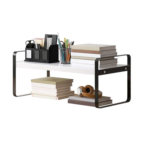 Wdbild Stapelbarer Schreibtisch Organizer Platz Speichern Desktop Bücherregal Speicherstand Organizer Für Home Office Desk Management Ästhetisches Speicherregal von Wdbild
