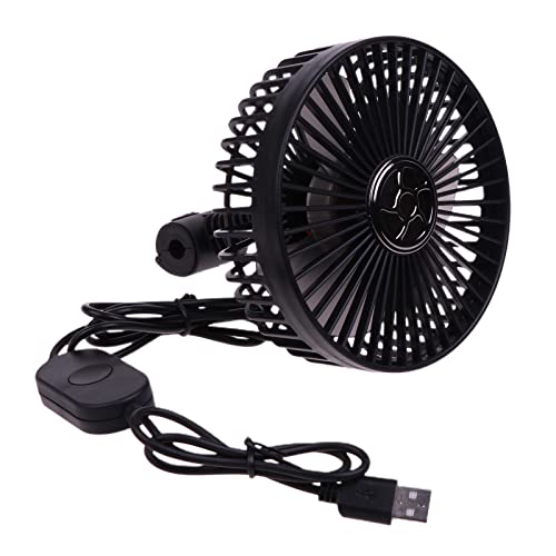 Wdbild USB Autoventilator Elektrische Kühlventilator 3 Geschwindigkeits Backseat Autoventilator Kühlluft Persönlicher Lüfter Für Auto Hinten Für Sitzpassger von Wdbild