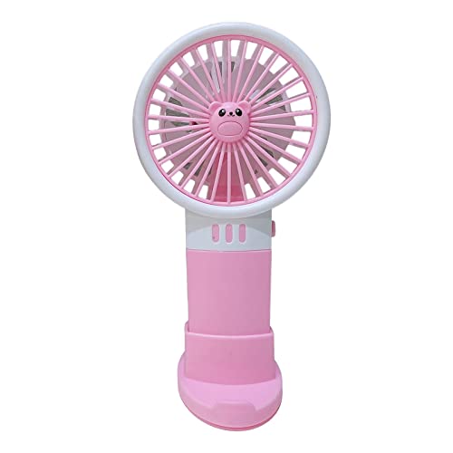 Wdbild USB Lüfter, Handventilator, batteriebetriebener Ventilator mit 2 AA-Batterien und Telefonständer, Taschenventilator, Ventilator für Büro oder Zuhause, leichter Schreibtischventilator von Wdbild