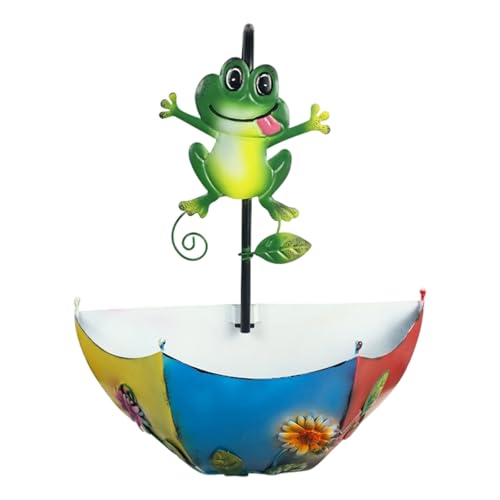 Wdbild Wandmontierte Regenschirmform Blumentöpfe Freien Garten Eisenhänge Pflanzer Mit Tierischen Ornament Für Fenstergeländer Freien Gartendekoration von Wdbild