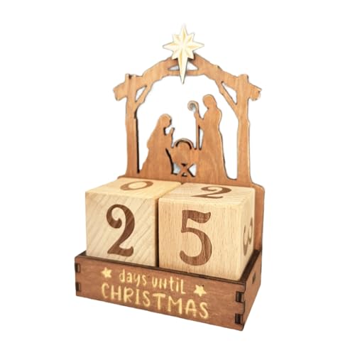 Weihnachten Countdowns Kalender Weihnachtsvorteile Nummer Countdown Kalender Xmases Countdowns Holzblock Set Home Decors Tabletop Kalenderdekoration von Wdbild