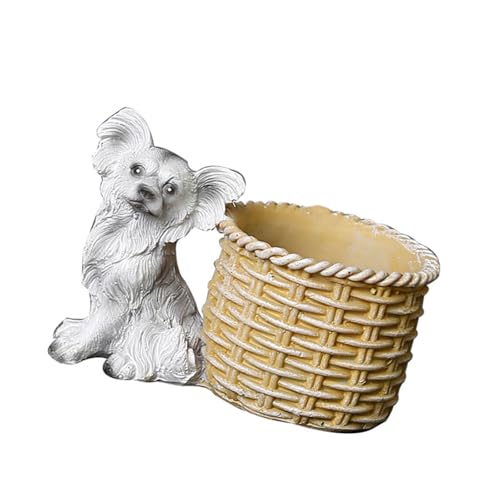 Welpen Figur Blumenpot Für Fensterbänke Desktops Dekorative Pflanzer Blumenkorb Haus Und Bürodekoration Verwenden Sie Patios Tierdekoration von Wdbild