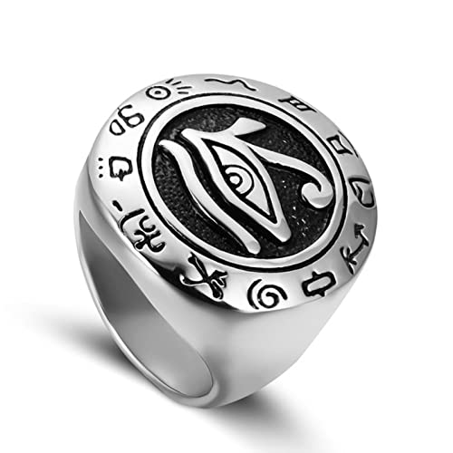 Wdhybwcx Dämon Auge Mode Hip Hop Ring Goth Punk Auge Zeigefinger Ring Männer Schmuck-11,29392-Silber Wdhybwcx Dämon Auge Mode Hip Hop Ring Goth Punk Auge Zeigefinger Ring Männer Schmuck-11,29392-Silber von Wdhybwcx