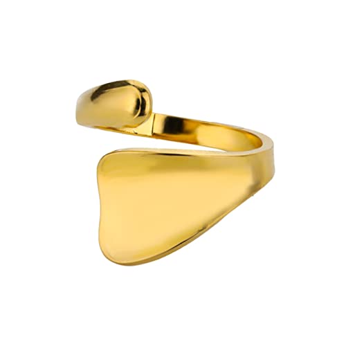 Wdhybwcx Gold Edelstahl Glatte Doppelkugel Perlen Ring Geometrische Offene Verstellbare Ringe Für Frau Gothic Ungewöhnliche Schmuck Paar Geschenk-JZ2236G Wdhybwcx Gold Edelstahl Glatte Doppelkugel Perlen Ring Geometrische Offene Verstellbare Ringe Für Frau Gothic Ungewöhnliche Schmuck Paar Geschenk-JZ2236G von Wdhybwcx