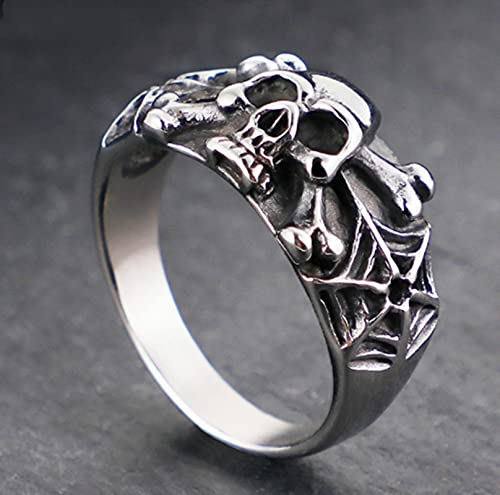 Wdhybwcx Gothic Steel Skull Rings Man Punk Rock Skeleton Men Ring Male Punk Rock Party Jewelry Accessories-10 Wdhybwcx Gothic Steel Skull Rings Man Punk Rock Skeleton Men Ring Male Punk Rock Party Jewelry Accessories-10 von Wdhybwcx