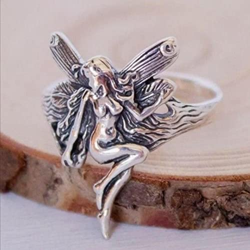 Wdhybwcx Ins Vintage Holy Angel Wings Ring Gothic Steampunk Fairy Angel Ringe für Frauen Mädchen Jubiläum Modeschmuck Geschenk-6 Wdhybwcx Ins Vintage Holy Angel Wings Ring Gothic Steampunk Fairy Angel Ringe für Frauen Mädchen Jubiläum Modeschmuck Geschenk-6 von Wdhybwcx